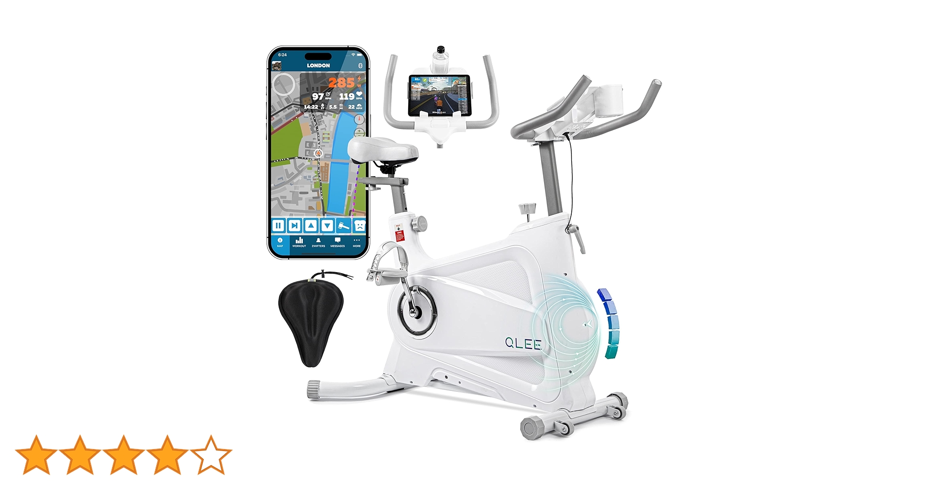 フィットネスバイク QLEE 第7世代 ZWIFT アプリ連動スピンバイク 白 Amazon.co.jp: QLEE 第7世代フィットネスバイク 【ZWIFT アプリ連動